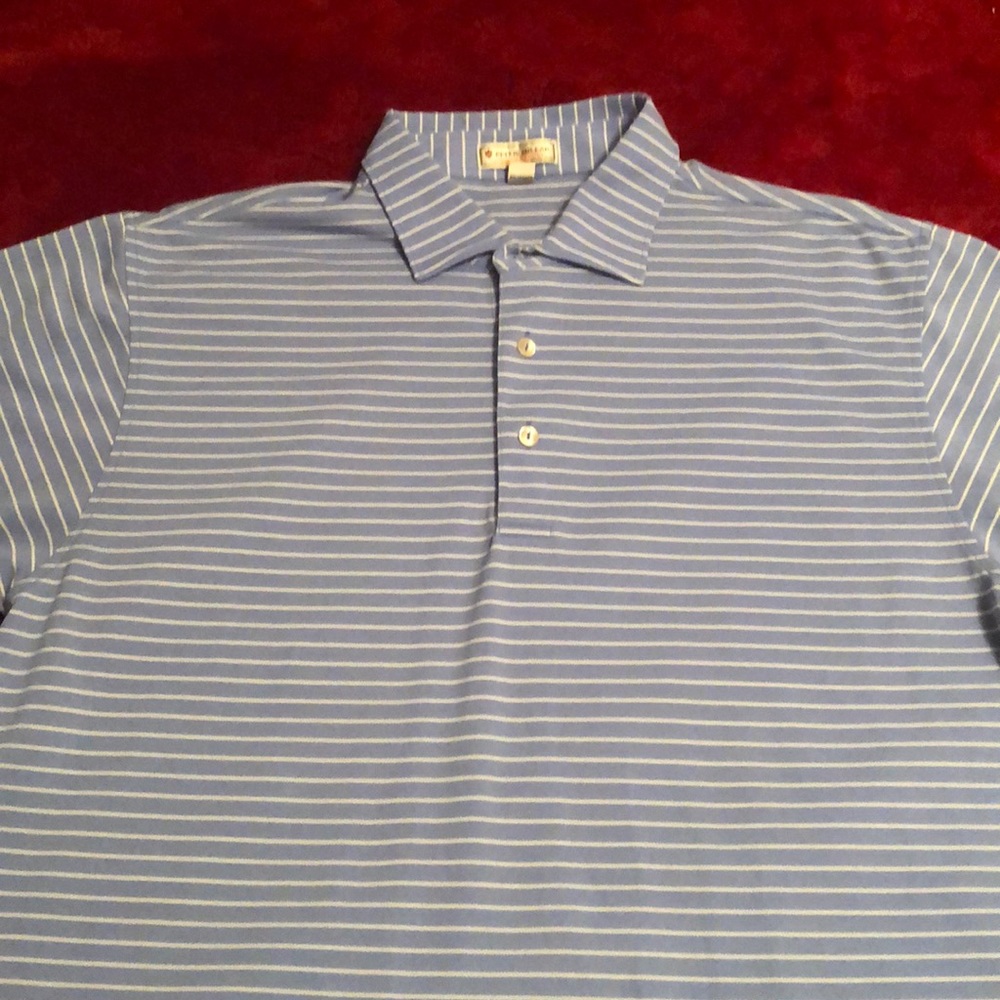 Peter Millar Large Blue striped Golf Shirt